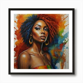 'Afro Girl' 2 Art Print