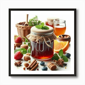 Jar With Honey 1 Art Print