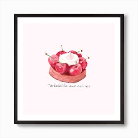 Cherry Tart Square Art Print