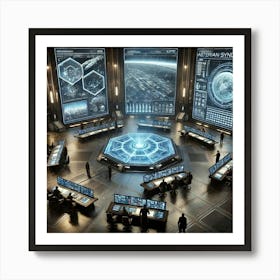 A Holographic War Rooms Asterian Syndicate 1024 Art Print