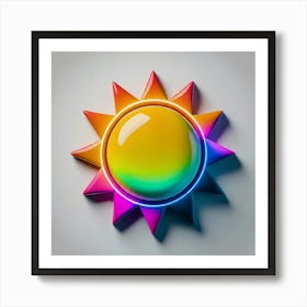 Rainbow Sun Art Print