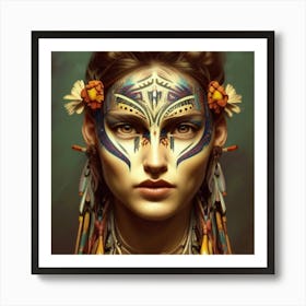 Portrait Of A Native American Woman Art Print