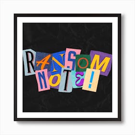 Random Note Art Print