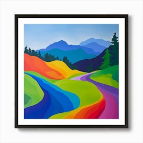 Colourful Abstract Olympic National Park Usa 3 Art Print