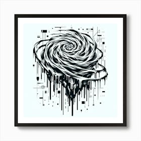 Abstract Rose Art Print