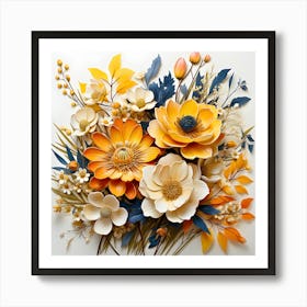 Tranquility In Bloom Captivating Floral Harmony Art Print