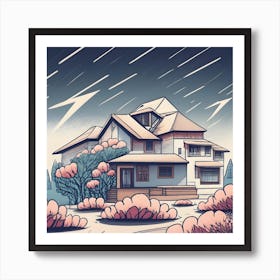 House In The Sky Art Print