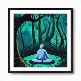 Yoga Forest Art Print