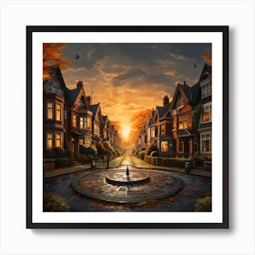 Sunset In The City Art Print