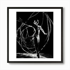 Dancer In Black And White Art Print