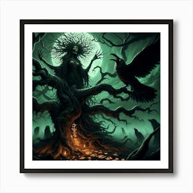 Crow Tree Art Print