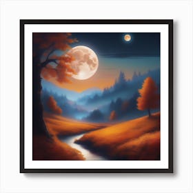 Harvest Moon Dreamscape 11 Art Print