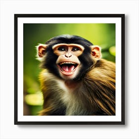 Monkey Smiling Art Print