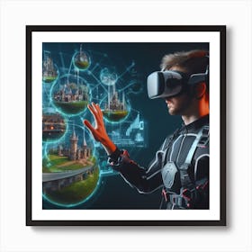 Vr Stock Videos & Royalty-Free Footage Art Print