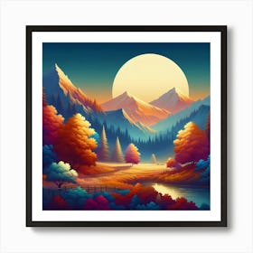 Landscape Painting 181 Art Print