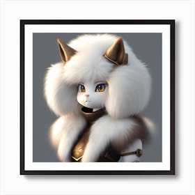 White Cat Art Print