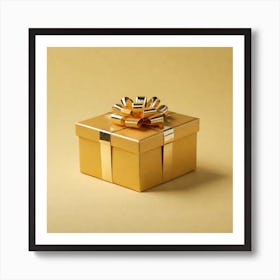 Gold Gift Box 2 Art Print