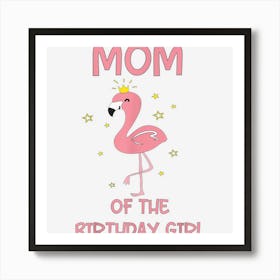 Mom 1st First Birthday Matching Family Flamingo Party 1 Art Print