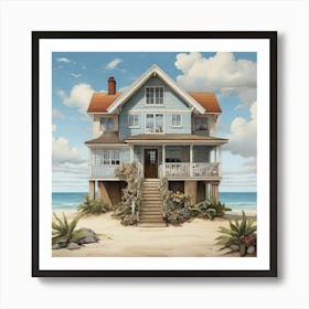 House On The Beach 3 Art Print