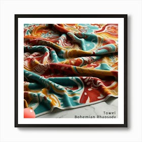 Towel design Bohemian rhapsody Art Print