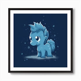 Blue Pony 1 Art Print