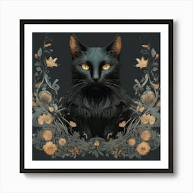 Black Cat 2 Art Print