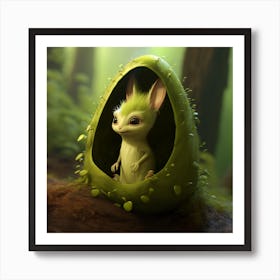 Rabbit In An Egg Art Print