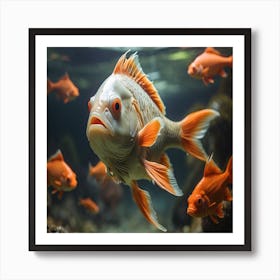 Goldfish In An Aquarium Art Print