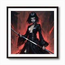 Samurai Girl 12 Art Print