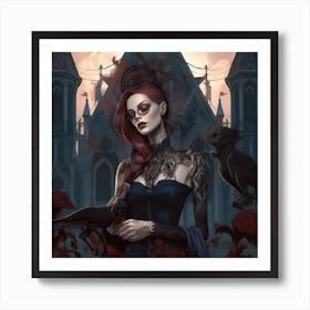 Gothic Woman Art Print