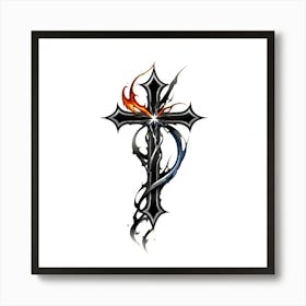 Cross Tattoo Designs 2 Art Print