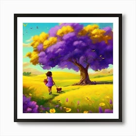 Purple Tree Art Print