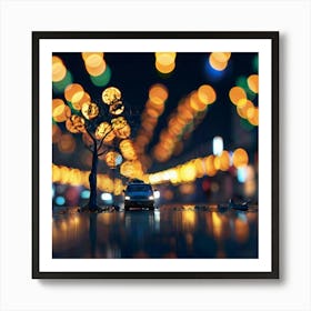 Bokeh City Art Print