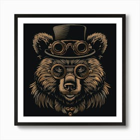 Steampunk Bear 17 Art Print