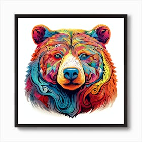 Colorful Bear Art Print