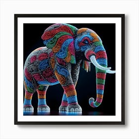 Colorful Elephant 3 Art Print