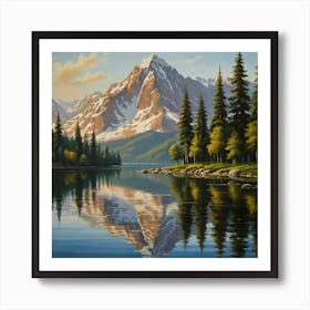 Mountain Reflected Art Print