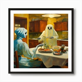 Ghosts In The Kitchen Art Print