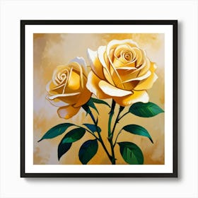 Yellow Roses 1 Art Print