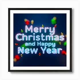 Merry Christmas And Happy New Year 6 Art Print