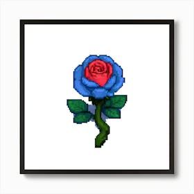 Pixel Rose 7 Art Print