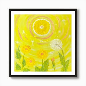 Img 5708  Dandelions and the sun, acrylic Art Print