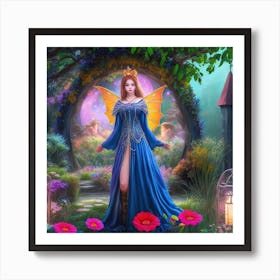 Fairy In The Garden 1 Art Print