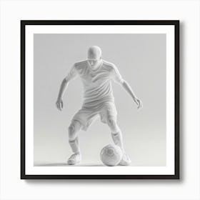 Soccer Player Kicking The Ball 5 Art Print