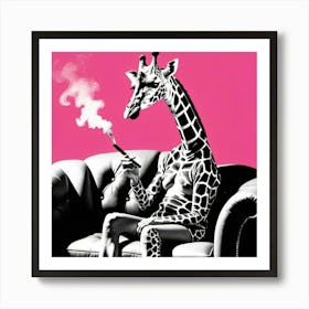 giraffe human Art Print