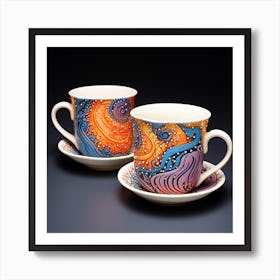 Cheramic Coffee Cups Art Print