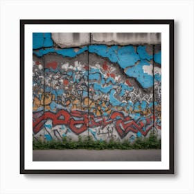 Graffiti Wall Berlin Art Print