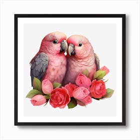 Couple Of Parrots 3 Art Print