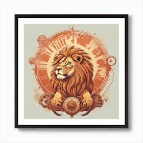 Steampunk Lion Art Print