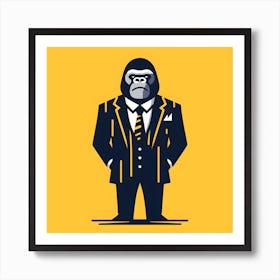 Business Gorilla Art Print
